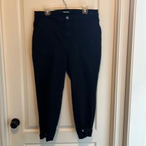 Express black pants cropped straight high rise stretch preowned size 14R
